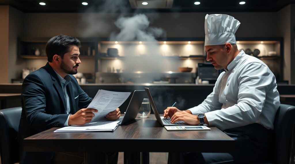 Entrevista para contratar a un chef alineado con la cultura organizacional.